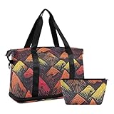 Abbastanza spazio e leggero: il borsone da viaggio pesa 0,7 kg. Ha una grande dimensione di 43,9 x 21,8 x 39,6 cm con circa 40 litri di capacità, e la piccola borsa organizer misura 17,8 x 7,6 x 12,7 cm. Abbastanza per contenere vestiti, scarpe, laptop e altro ancora.