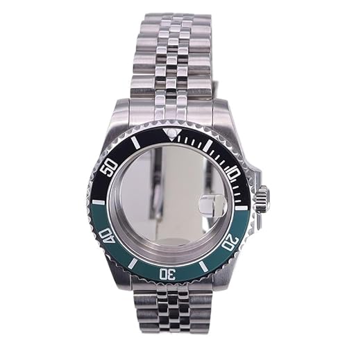 1個 40mm ダイバーウォッチケースガラス Nh35 Nh36 Eta 2824 Miyota8215 自動巻きムーブメント 28.5mm ダイヤル 20mm ジュビリーブレスレット(Glass cover 1,Eta 2824)