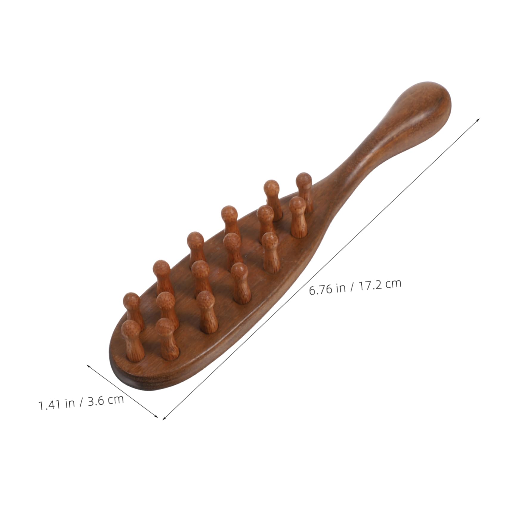 FOMIYES Sandalwood Scalp Massager Comb Wide Tooth Hair Brush Ergonomic Handle Facial Massage Tool Wooden Massager