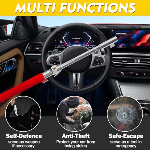 image for MONOJOY Steering Wheel Lock Universal Security Car Lock Anti-Theft Car
