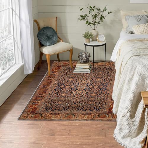 Image of ishro home 5x7 Feet 3D Jet Multi Printed Carpet Rug Runner and Carpets for Bedroom /Living Area /Home with Anti Slip Backing (Rustique Night, 5x7 fts)