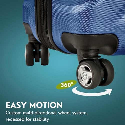 Skyway Nimbus 4.0 Expandable, Durable Hardside, 4 Wheel Spinner, Lightweight Suitcase, Unisex, Stylish, Maritime Blue, Carry-On 20-Inch3