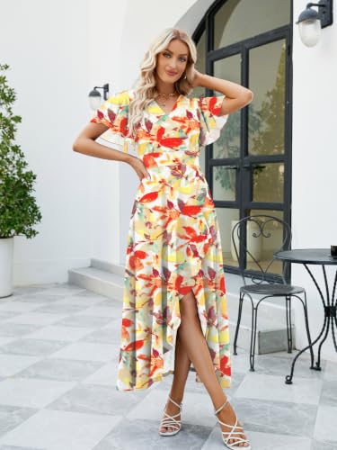 Image of ZZV Formal Dresses for Women Gowns Evening V Neck Wedding Guest Dresses