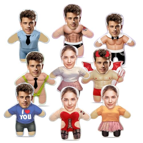 Kissen mit eigenem Foto Personalisiertes Lustiges Fotogeschenk mit eigenem Gesicht Bedruckt Body Körper Foto-Kissen zum Geburtstag Vatertag...