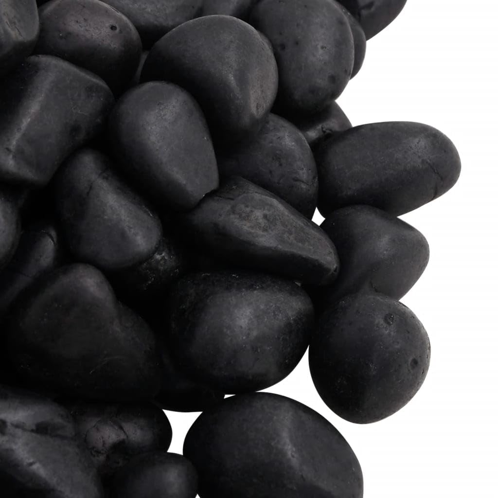 Piedras pulidas negras 2-5 cm 10 kg para decoración de acuario, plantas, cueva y bagre, piedras naturales para cuencas de agua dulce, accesorios de terrario, arrecife y plantas artificiales