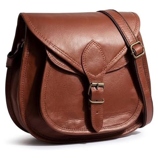 Vintage Leather Crossbody Satchel for Women