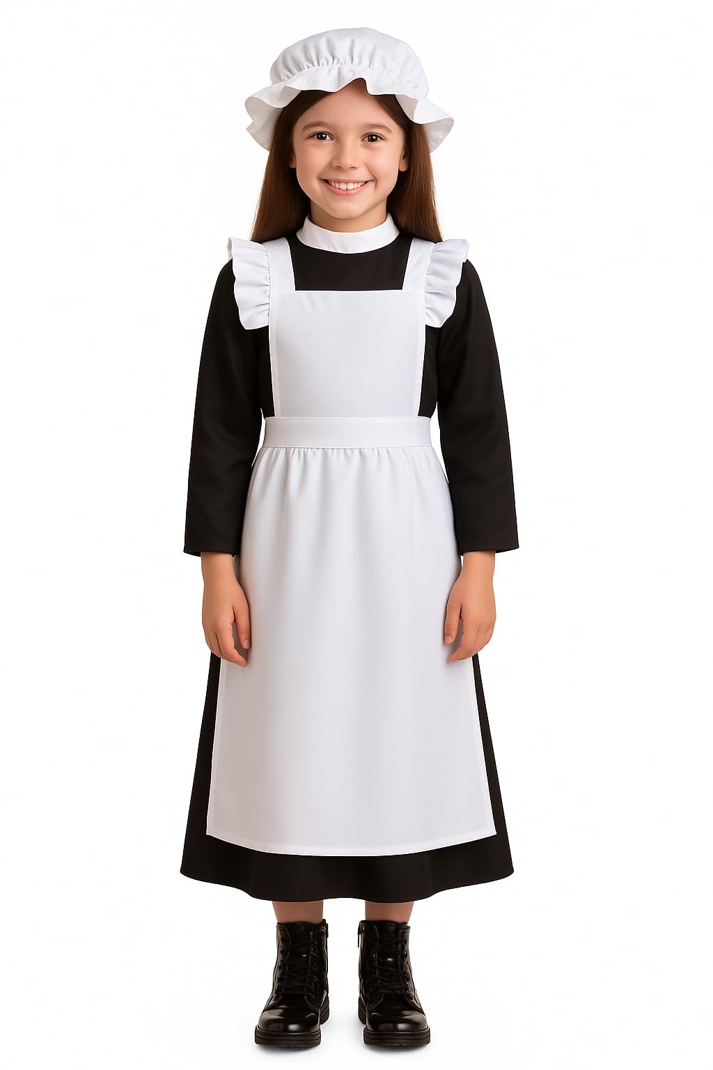 Catwalk Childs Girls Victorian Poor Girl World Book Day Fancy Dress Costume (5-6 Years), Black