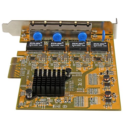 image for StarTech.com 4 Port PCIe Network Card – Low Profile - RJ45 Port - Re