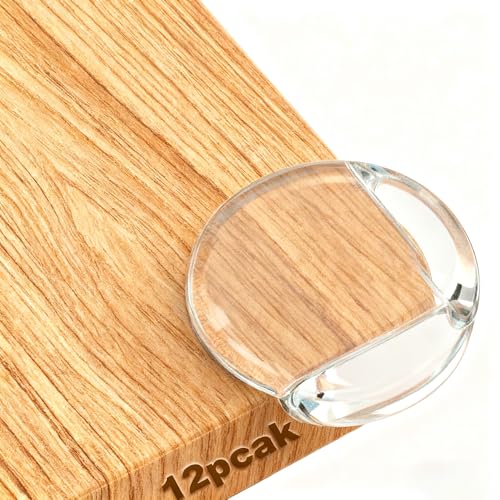 Image of Clear Corner Protectors for Baby - Soft Silicone Bumpers, Pre-Taped Adhesive Guards for Sharp Table & Furniture Edges (12 Pack)