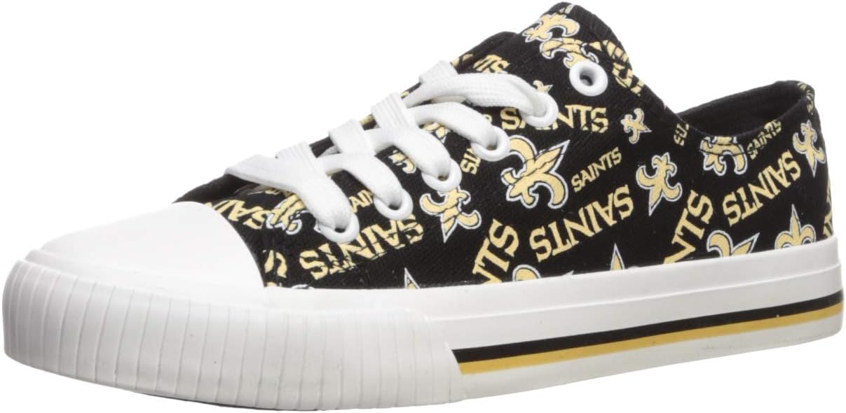 FOCO Women's NFL Team Logo Ladies Fashion Glitter Low Top Canvas Sneakers Shoes Dallas Cowboys Shoes-10/XXL
