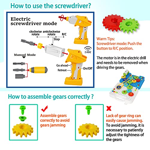 Iiromeci CXL200-70C Gears Toys For Kids Ages 4-8, Stem Educational Construction Toys, Super Building Toy Set thumb #5