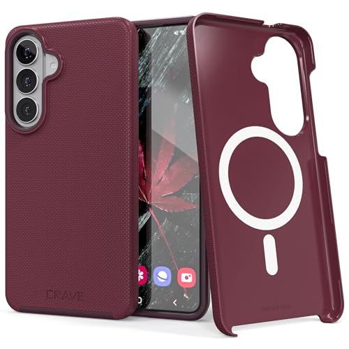 Image of Crave for Samsung Galaxy S26 Plus Case, Compatible with MagSafe Shockproof Protection Dual Layer Case for Samsung Galaxy S26 Plus (6.7 inch) - Berry