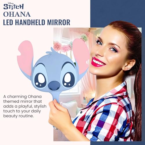 Espejo de maquillaje portátil con luz LED y base magnética miniatura 2