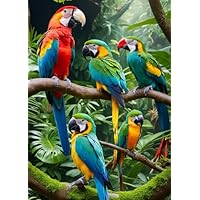 Jigsaw Puzzles for Adults 1000 Piece Macaws 27.56 x 19.69 Inch Parrot Puzzles for Adults Educational Challenge Toy 1000 Pieces Parrot Puzzles for Adult Kids