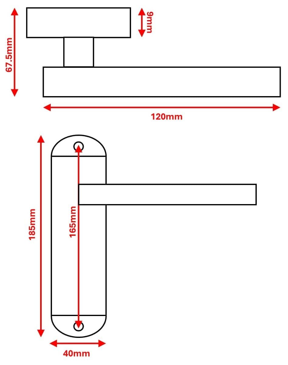 Designer Levers - Marvel Lever Latch Matt Black, Long Latch - Image 2