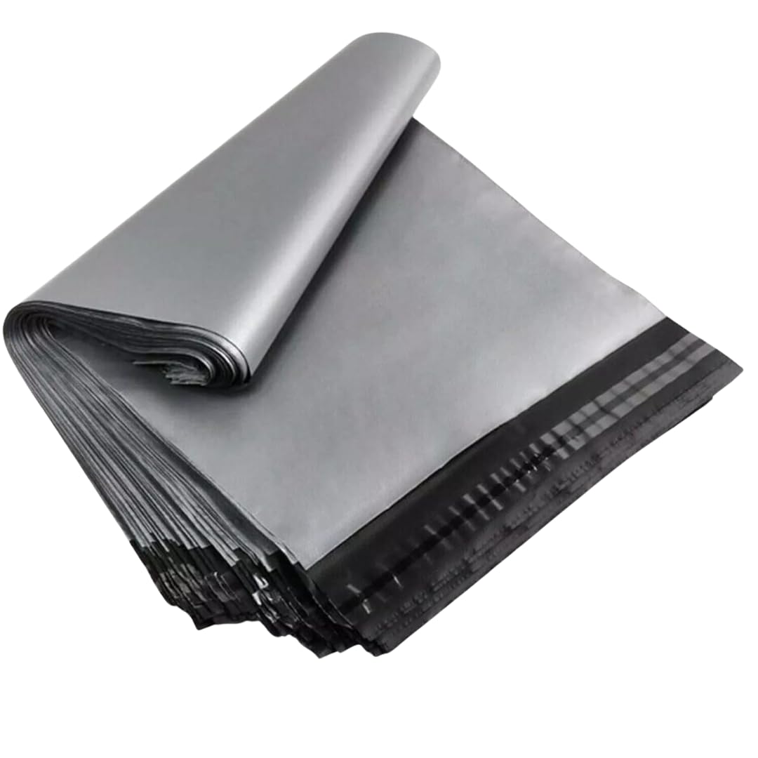 7x9 100 Mailing Bags Self Seal Grey Parcel Bags | Packaging Mailer, Plastic Envelopes Small Mailing Bags, Postage Bags, Shipping Bags | Tear Proof Delivery Bags for Parcels Packing
