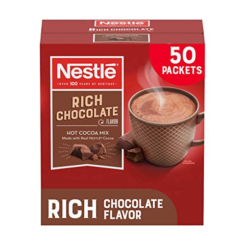 Nestle Hot Chocolate Packets, Hot Cocoa Mix, Rich Chocolate Flavor, Made with Real Cocoa, 50 Count (0.71 Oz each), 35.5 Oz-SET OF 3