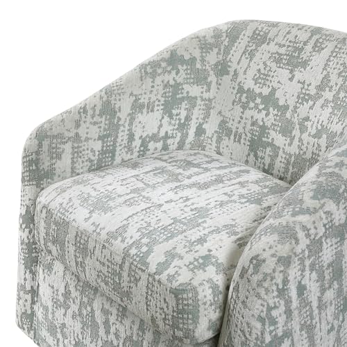 Lexicon 360 Degree Swivel Accent Chair, Jacquard Fabric Arm Chair with Metal Swivel Base and Sloped Arms for Living Room/Bedroom/Office, Assembled, Green by Lexicon - Image 7