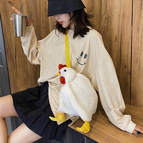KESYOO Feminino Bolsa de Frango Bolsa Crossbody Cartoon Galo Bolsa de Ombro Bolsas de Pelúcia Cartei