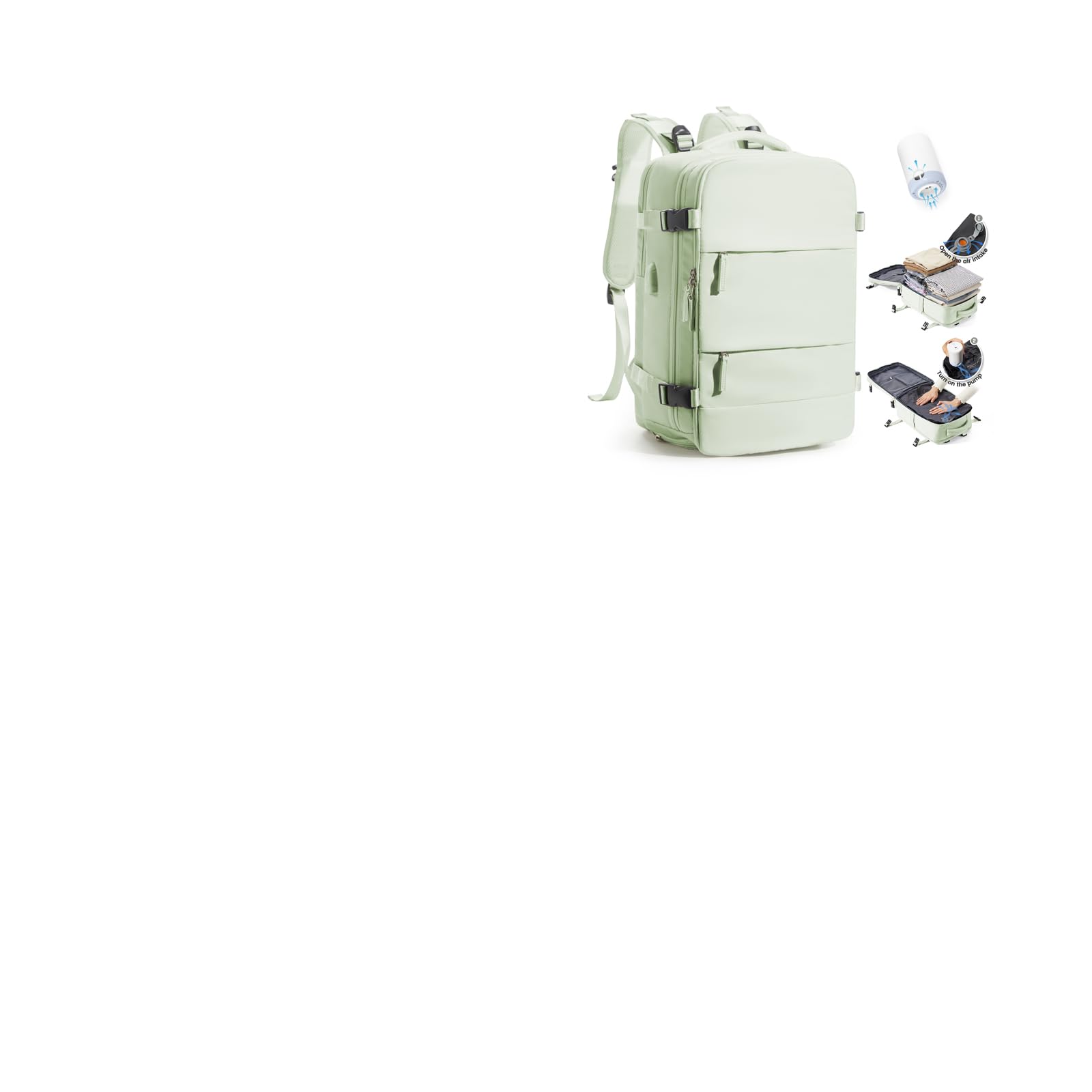 SZLX Vacuum Backpack Travel Bag with Pump, Ryanair Cabin Bags 40x30x20 Underseat Travel Backpack Cabin Size Wizz air, Ryanair Cabin Bags 40x20x25 Carry-ons Easyjet 45x36x20 Laptop Rucksack Women Mens — view 14