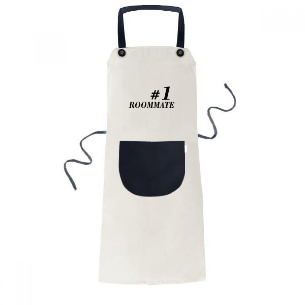 Tablier de poche beige réglable au motif colocataire pour cuisine femme et homme