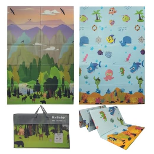 Tapete Infantil De Atividades Tatame Emborrachado Dobrável Dupla Face Selva e Mar - Kababy