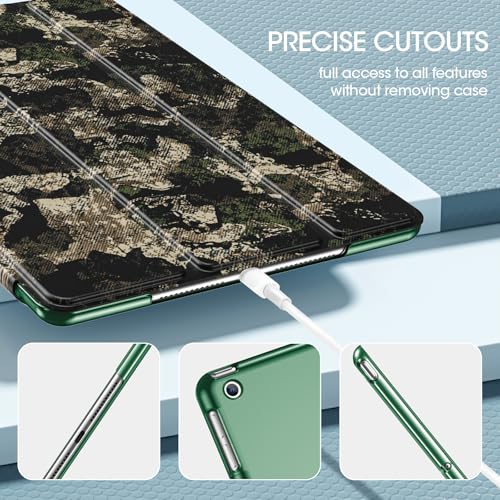 Image of ProCase for iPad 9th / 8th / 7th Generation Case 10.2 Inch (2021 /2020 /2019 Release), 10.2 iPad Case 9th / 8th / 7th Gen Cover, Slim Smart Cover with Translucent Hard Shell Back -Camouflage