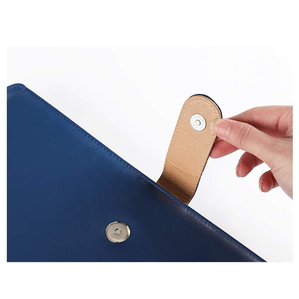 Carpeta de conferencias multifuncional para negocios, organizador profesional, carpeta de negocios de cuero duradero para hombres y mujeres, bolsa de documentos de negocios (naranja, 335 x 255