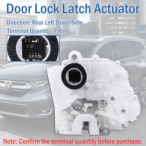 Image of Rear Left Driver Side Door Lock Latch Actuator Motor with Rod Compatible with 2007-2011 Honda CR-V CRV, Replaces 72650-SWA-A01, DLA1001