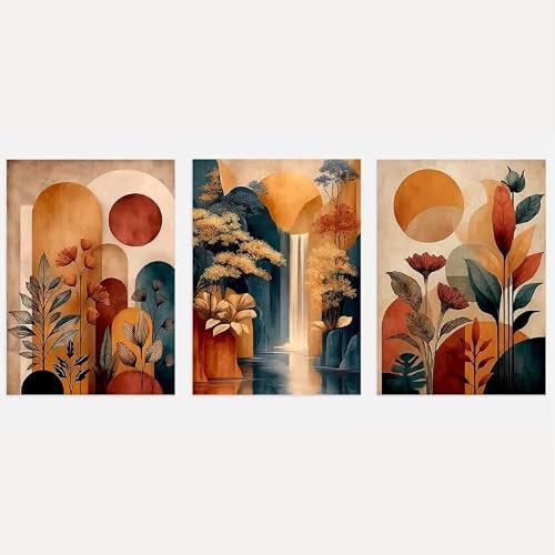 AEFOUU 3Pcs Boho Art Prints - Wall Art Home Decor Pictures Canvas Wall Decoration Poster Canvas Painting for Living Room(70x100cm/28x40in/Frameless)