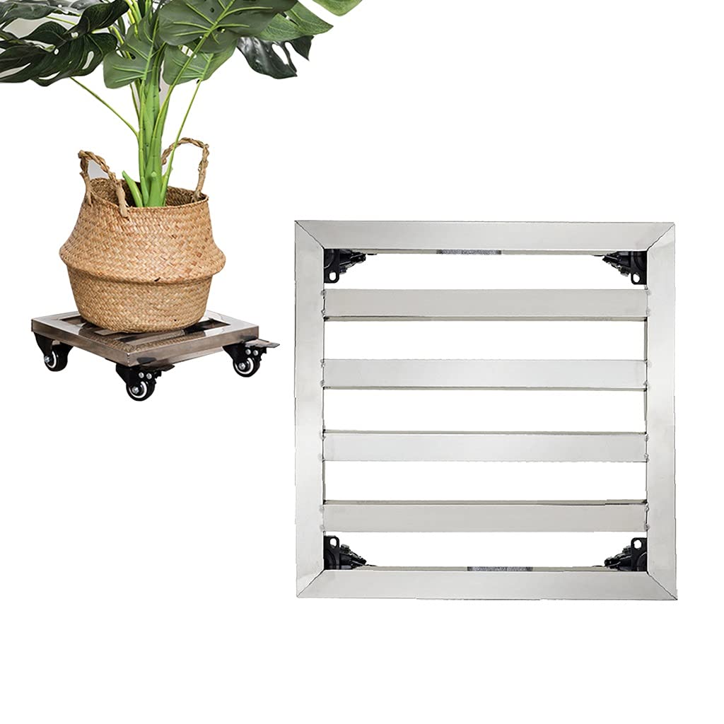 Chariot pour plantes d'intérieur en acier avec plateau mobile ultra-robuste de 45,7 cm