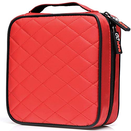 Ccidea 40 Capacity Cd/Dvd Case Holder Portable Disc Wallet Storage Binder Nylon Cd Bag(Red) Specials #TOP4