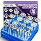 32 Stück Diamant Fräser Set 60 Körnung, Rotary Tool Zubehör mit Diamanttrennscheibe und 1/8(3mm) Schaft Passform für Stein Glas Keramik Schnitzen, Schleifen, Polieren, Gravieren, Schneiden