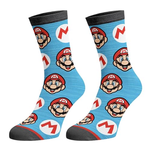 Bioworld Nintendo Super Mario Men's Bowser Donkey Kong Mario 3-Pack Mid-Calf Adult Crew Socks2