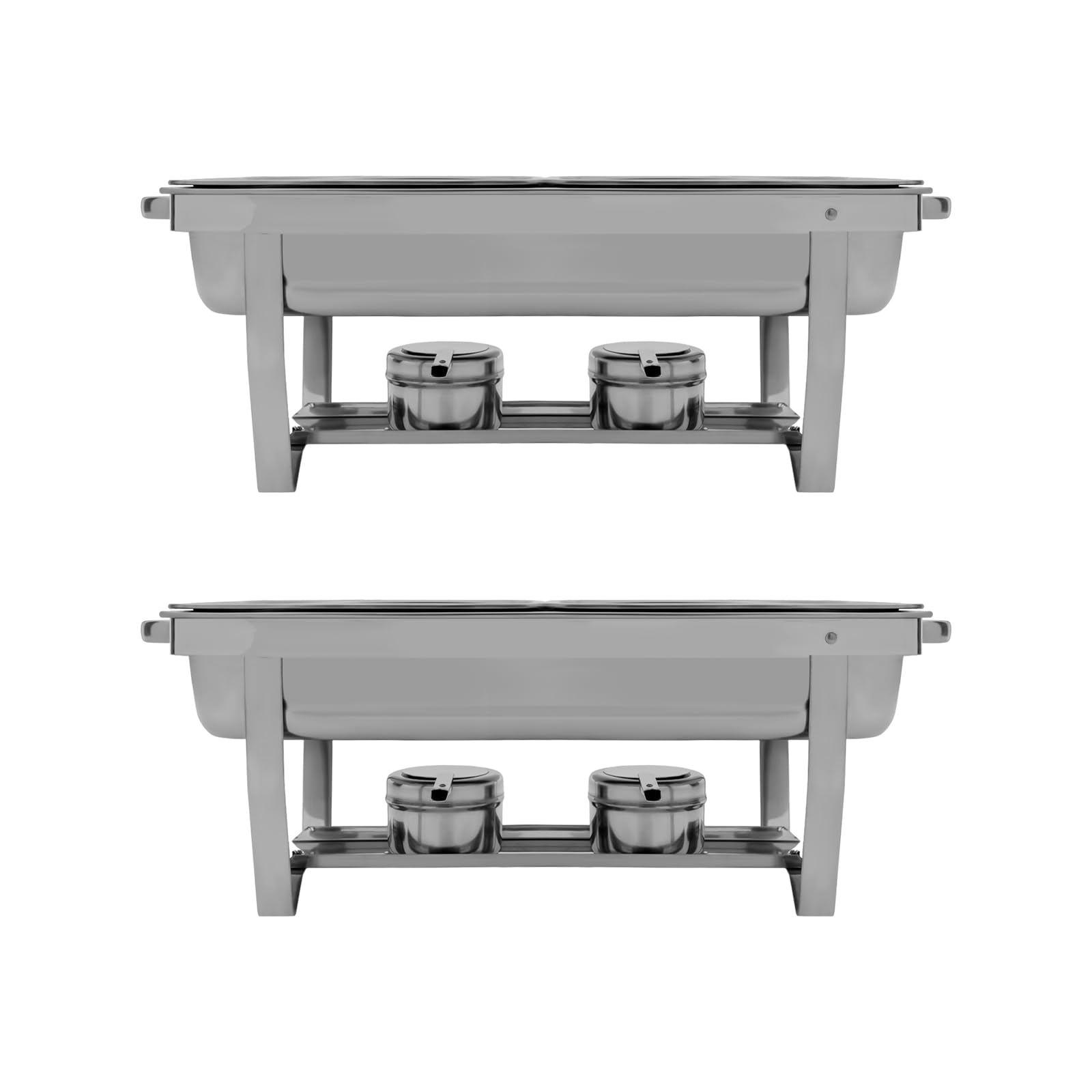 Chafing Dish, set di 2 scaldavivande Chafing Dish Buffet, in acciaio inox, per catering buffet e feste