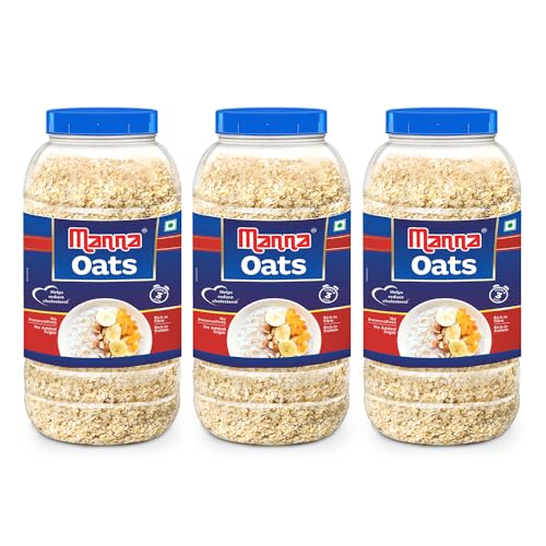 Image of Manna Instant Oats Jar 3kg | White oats | Source of protein and high in fibre
