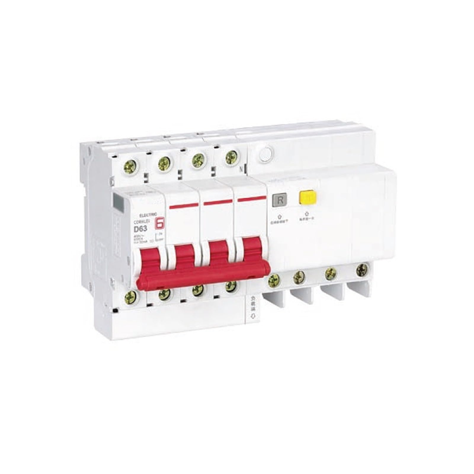 Disjoncteur micro-fuite CDB6LEi protection différentielle 3P+NF 16A