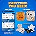 Blue Marble Halloween Dig Kit – Excavation Set with Skull & Pumpkin Dig Bricks, Includes Ghost, Mummy, Bat & Skull Figures, for Kids, Boo Basket Stuffers, Hands-On Activity