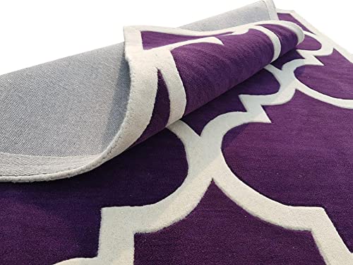 Image of Soft Pure Woolen Modern Collection Tufted Carpet for Living Room,Bedroom'Kitchen and Hall (9 X 12) Feet