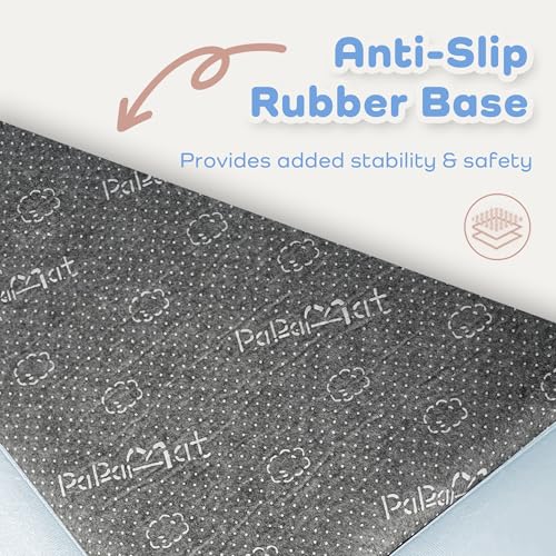 Image of 1.5 inch Thick Baby Play Mat for Floor Tummy Time, Large Pro Soft Foam Activity Playmats Playroom, Easy Care with Non-Slip Safe for Infant Toddler Kids Crawling79 inchx 118 inch (Blue)