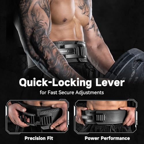Lever Lifting Belt for Man and Women, Weightlifting with Adjustable Heavy Duty Buckle, Professional Weight Lifting Belt - Image 5
