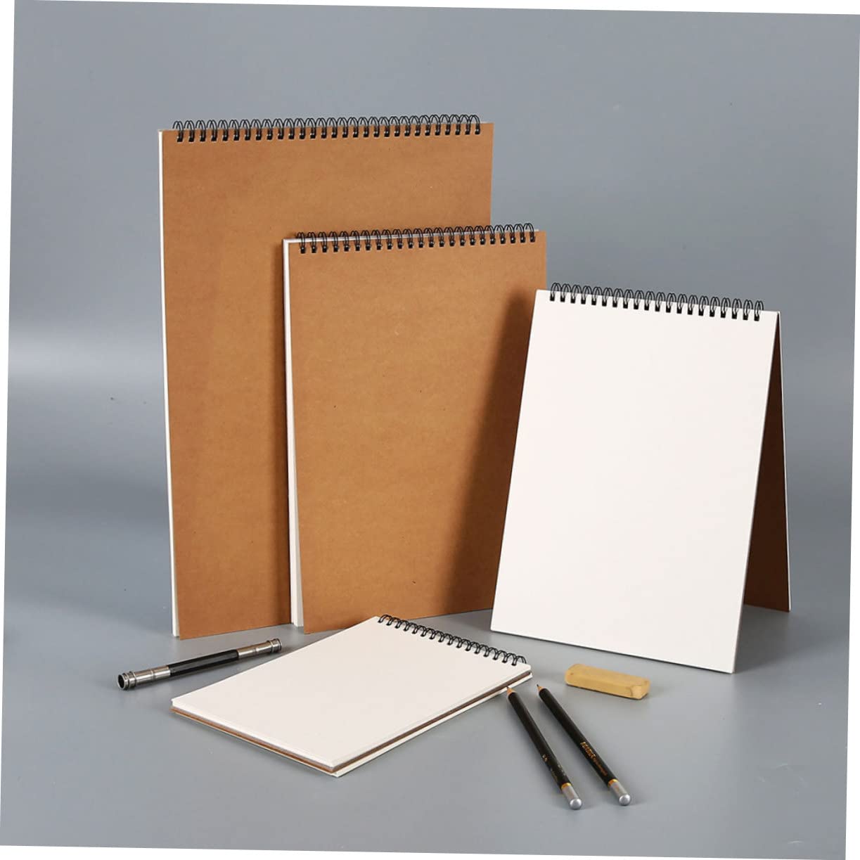 Operitacx Carnets de Croquis à Spirale Marron, Lot de 2, Dessin