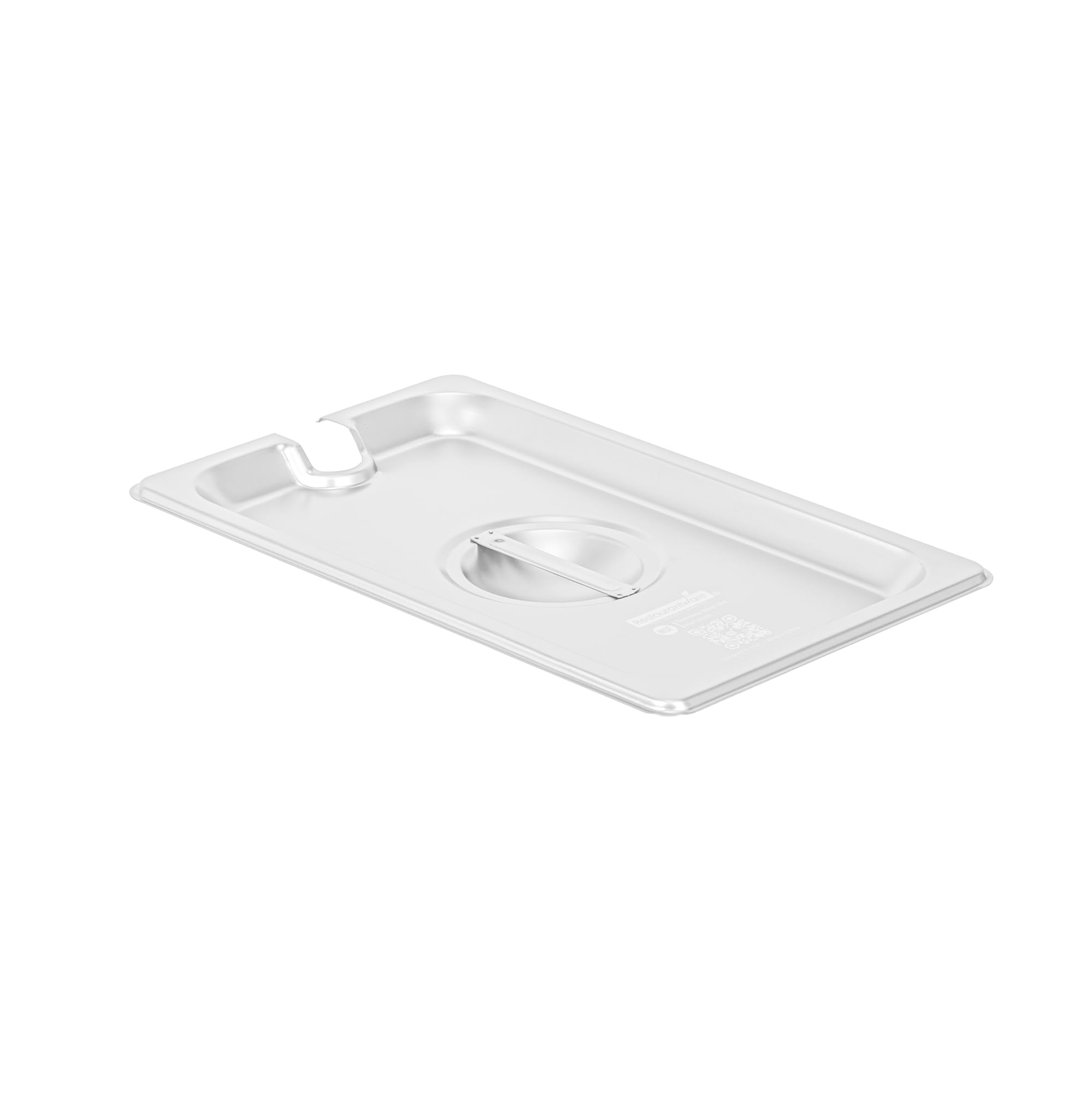 Restaurantware Lot de 72 couvercles à fente en acier inoxydable, 26 x 16 cm