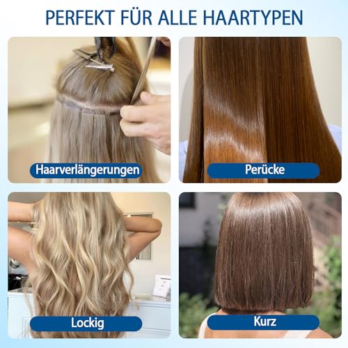 Wildschweinborsten Haarbürste, Extensions Bürste, Pneumatik Bürste und Nylonborsten, Für Haarverlängerungen Und Natürliches Haar, Ideal Für Dickes, Lockiges Oder Langes Haar