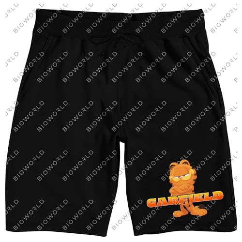 Garfield Movie Men's Black Sleep Pajama Shorts
