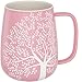 amapodo Taza de café – Taza de café de porcelana – Taza de café grande 600 ml – Regalos para mujeres – taza jumbo – taza de oficina XXL rosa