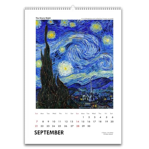 Image of Tallenge - 2024 Wall Calendar - Loving Vincent - Vincent van Gogh Artworks - 12 x 17 Inches for Home & Office (Paper, Wall Calendar)