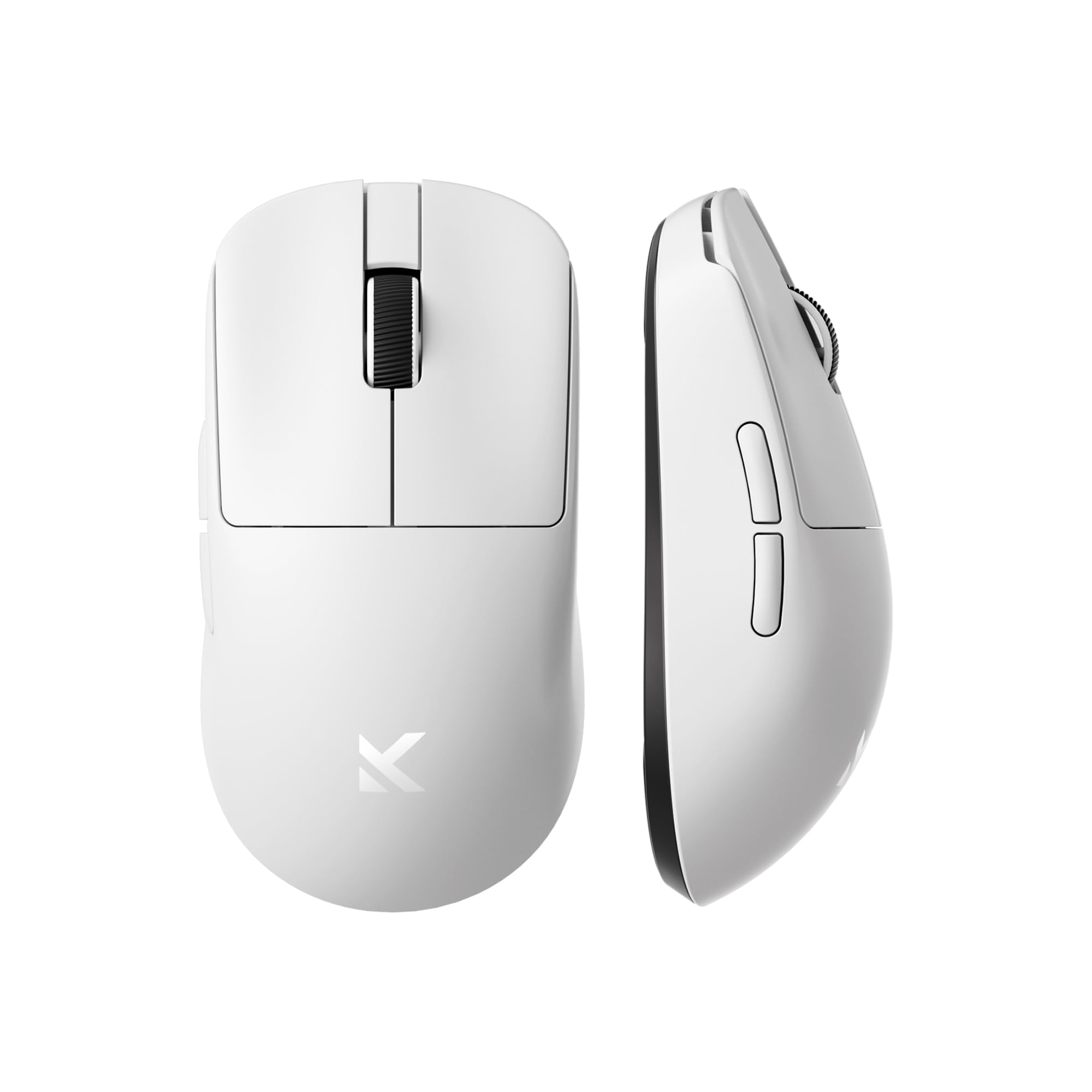MCHOSE L7 Ultra bezprzewodowa mysz do gier Ultra lekka 39 g, biała | PAW3950, 42 000 DPI, 8000 Hz, 750 IPS, 50G, 2,4 G/BT/USB-C, dla małych rąk