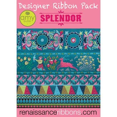 Renaissance Ribbons Amy Butler-Splendor-Designer Pack Ribbons, Assorted