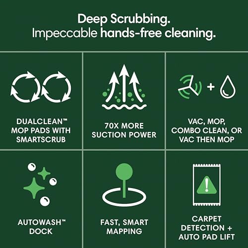 Robotstofzuiger met dweilfunctie iRobot Roomba 405 Combo, 7000 Pa zuigkracht, AutoWash Dock, DualClean pads - Afbeelding 3